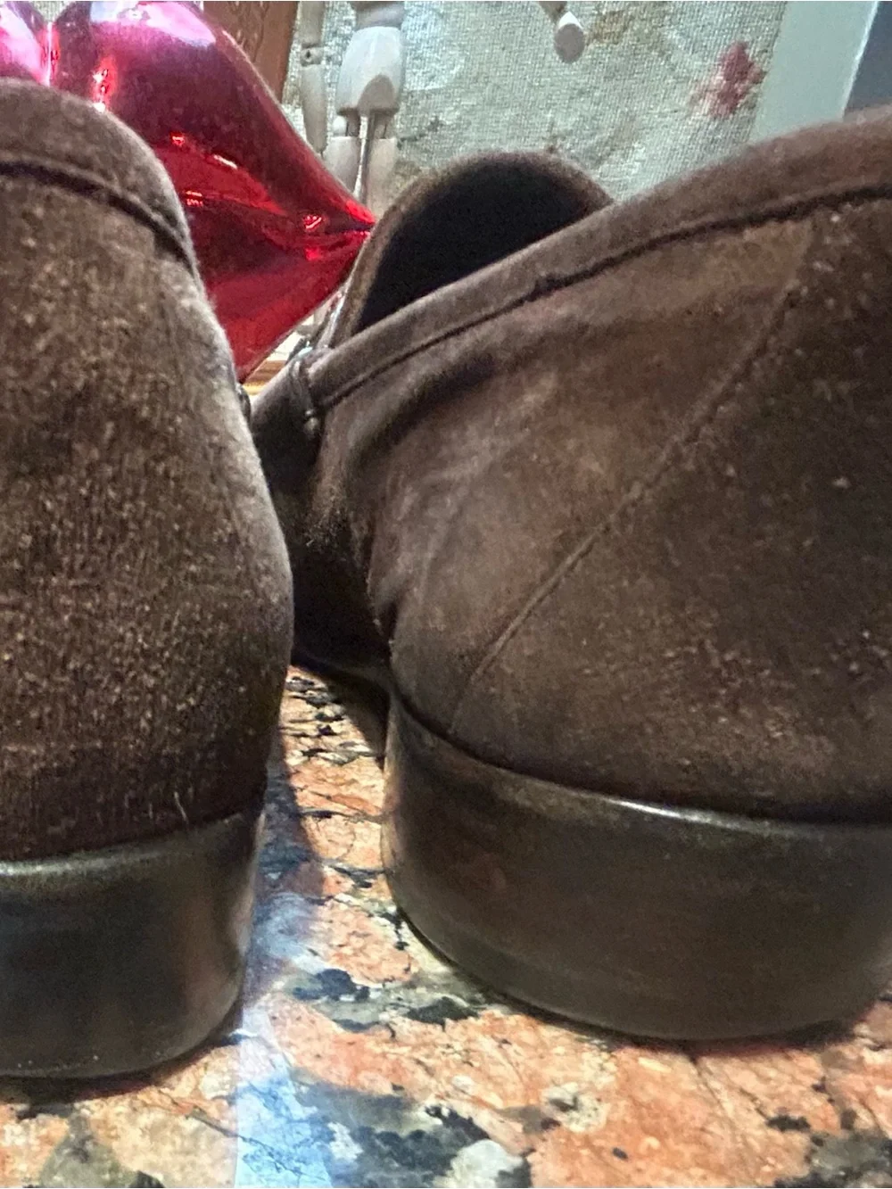 Gucci Men's Brown Suede Horsebit Loafers